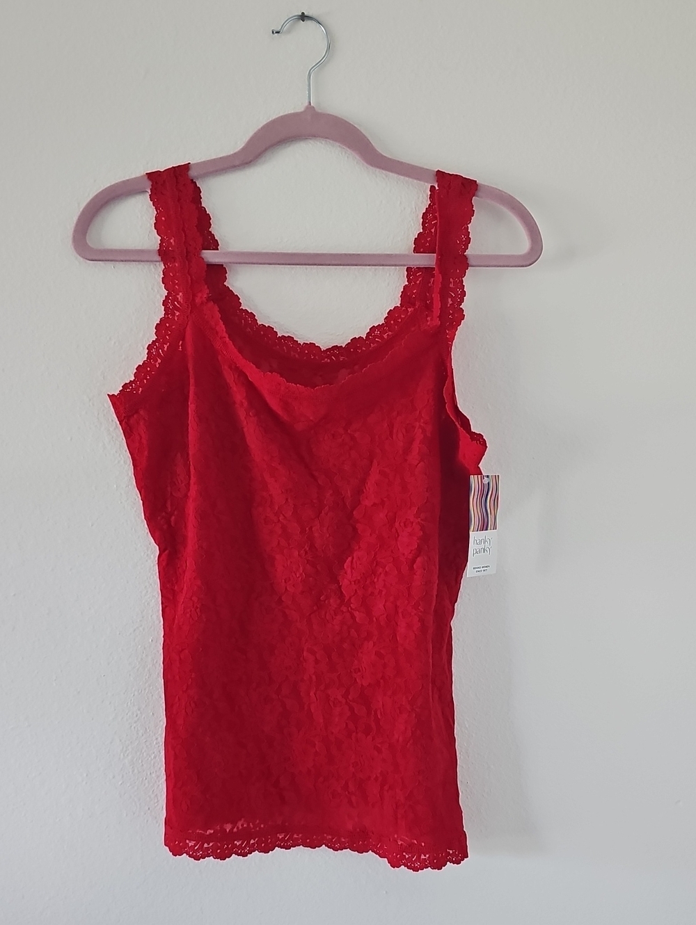 ●●HANKY PANKY RED LACE CAMISOLE NWT S.L●●